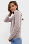 Wheat Cashmere Crewneck Sweater