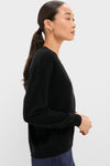 Black Emma Cashmere Boyfriend V-Neck
