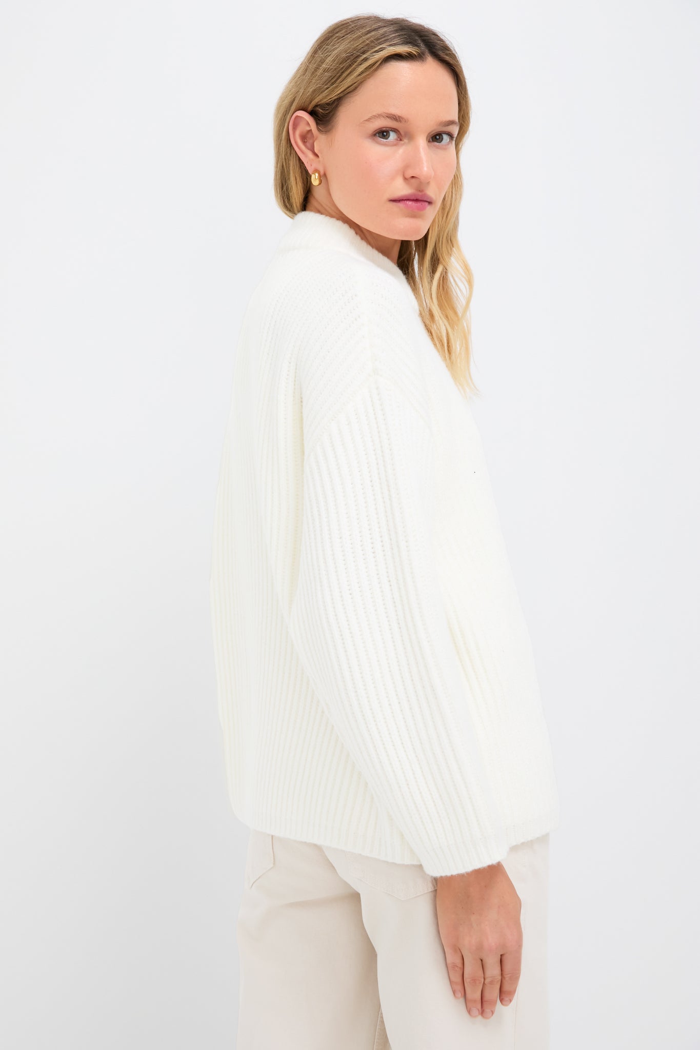 Winter White Crewneck Jack Sweater | Pomander Place
