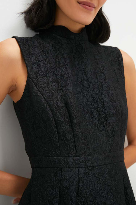 Noir Rose Flora Midi Dress