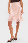 Light Pink Satin Mischa Slip Skirt