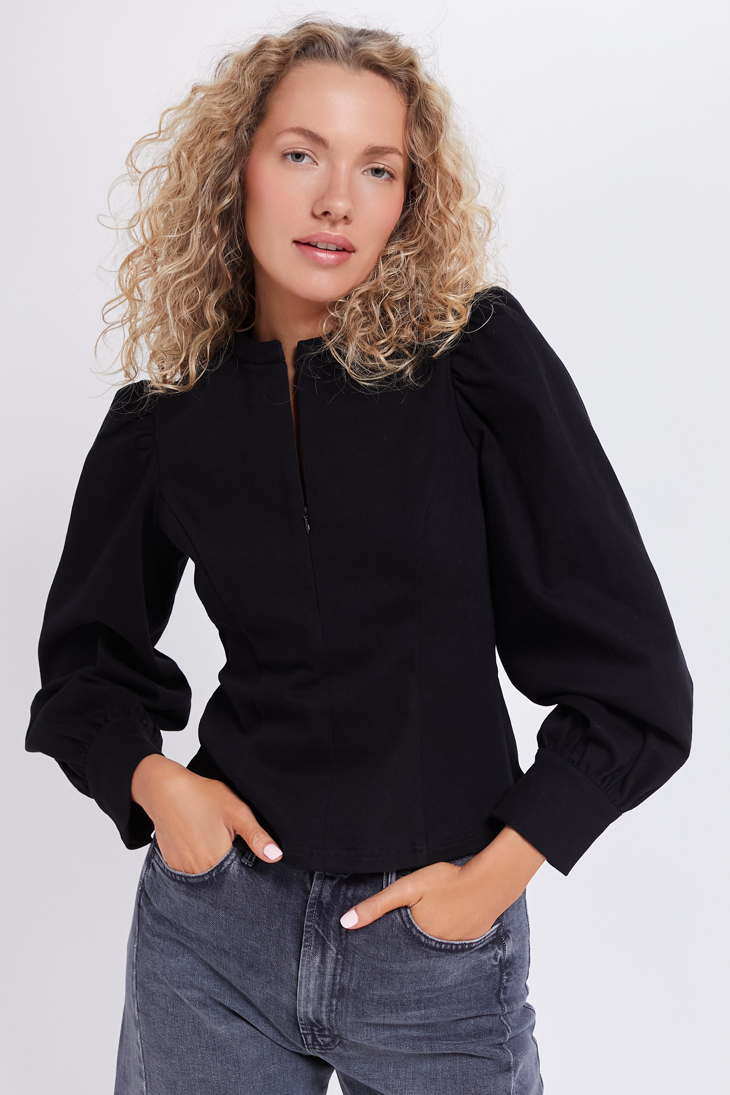 Paper Denim shops & Cloth Albee Blouse Black Medium NWT $358