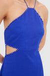 Royal Blue Beaded Azure Midi Dress