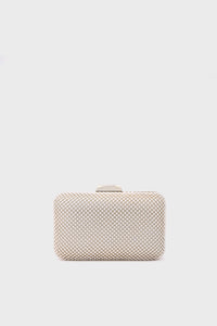 Light Gold Natasha Ball Mesh Clutch