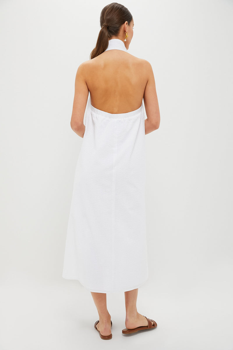 White Seersucker Jagger Dress