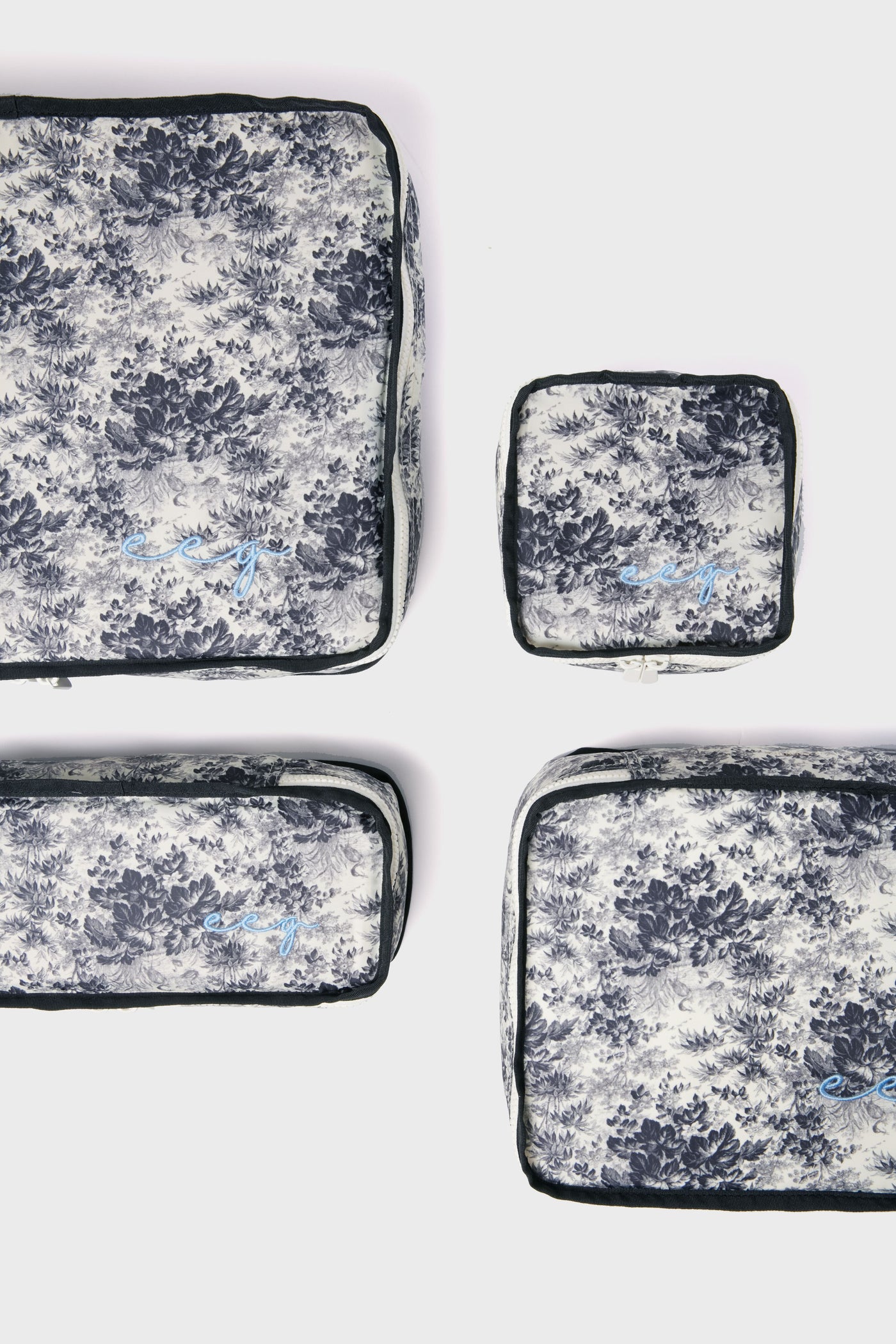 Noir Cypress Toile Packing Cubes