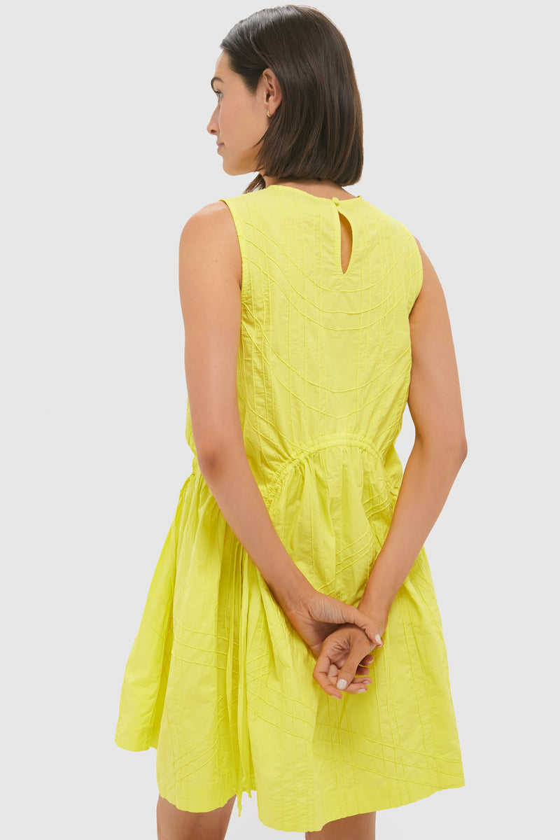 Yellow Camden Cotton Poplin Tank Mini Tunic