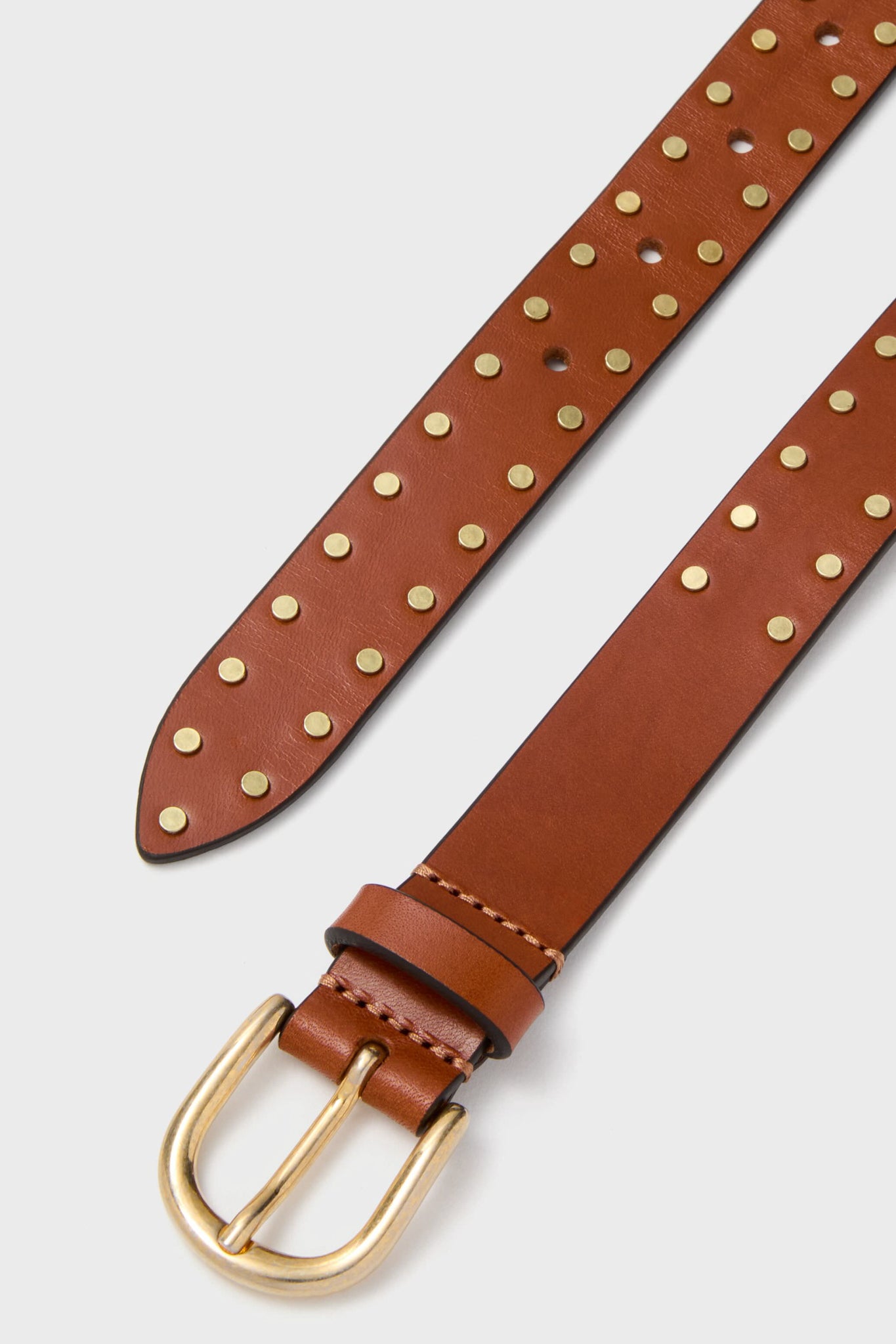 Natural Zap Milly Studs Buckle Belt