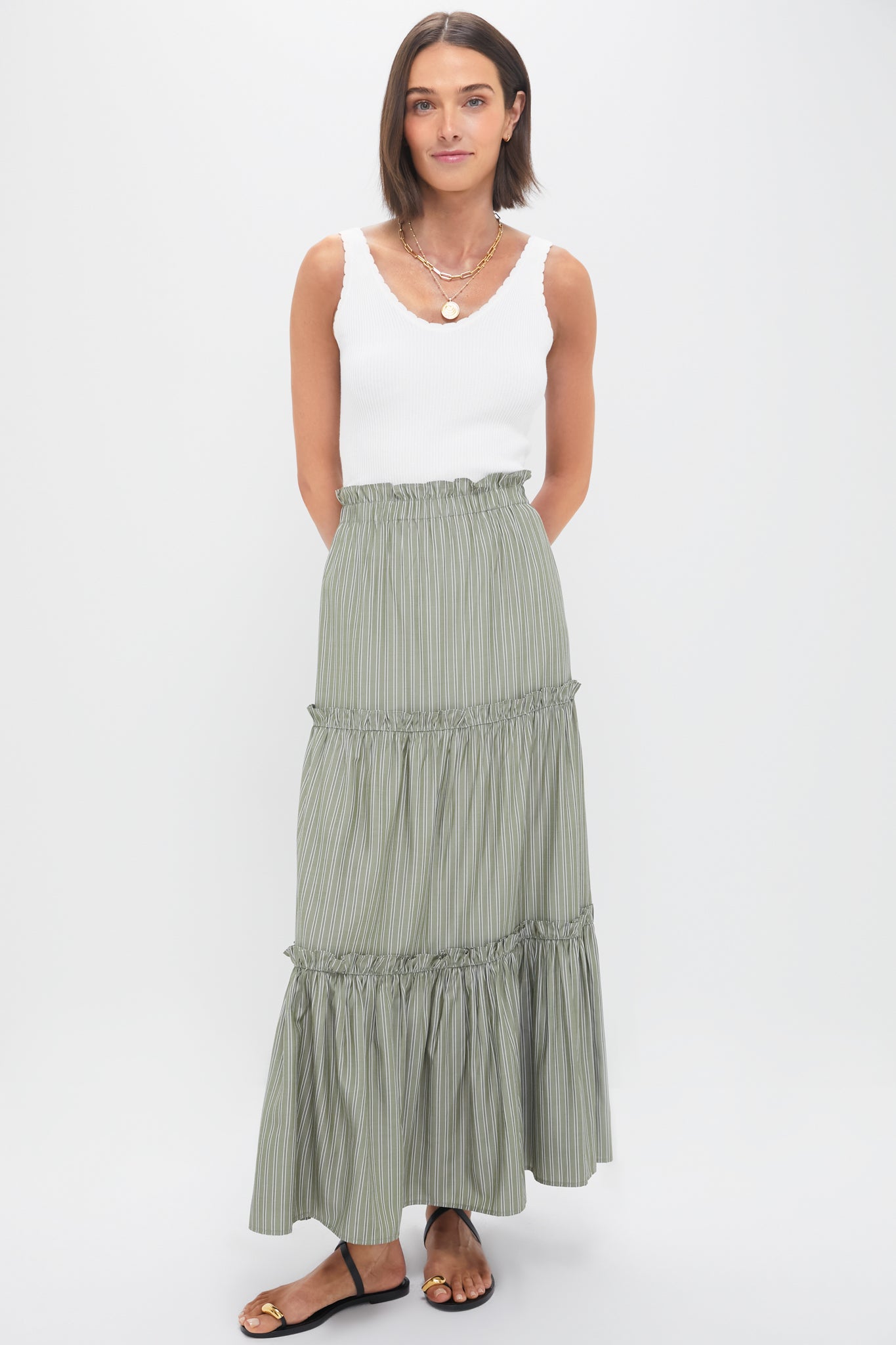 Green Stripe Prado Skirt | Tuckernuck