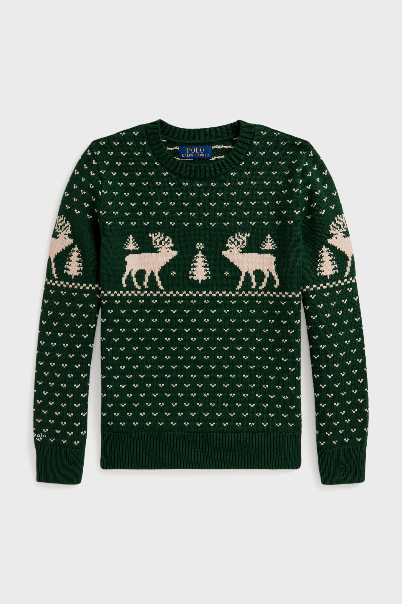 Boys Long-Sleeve Reindeer Sweater Coverall