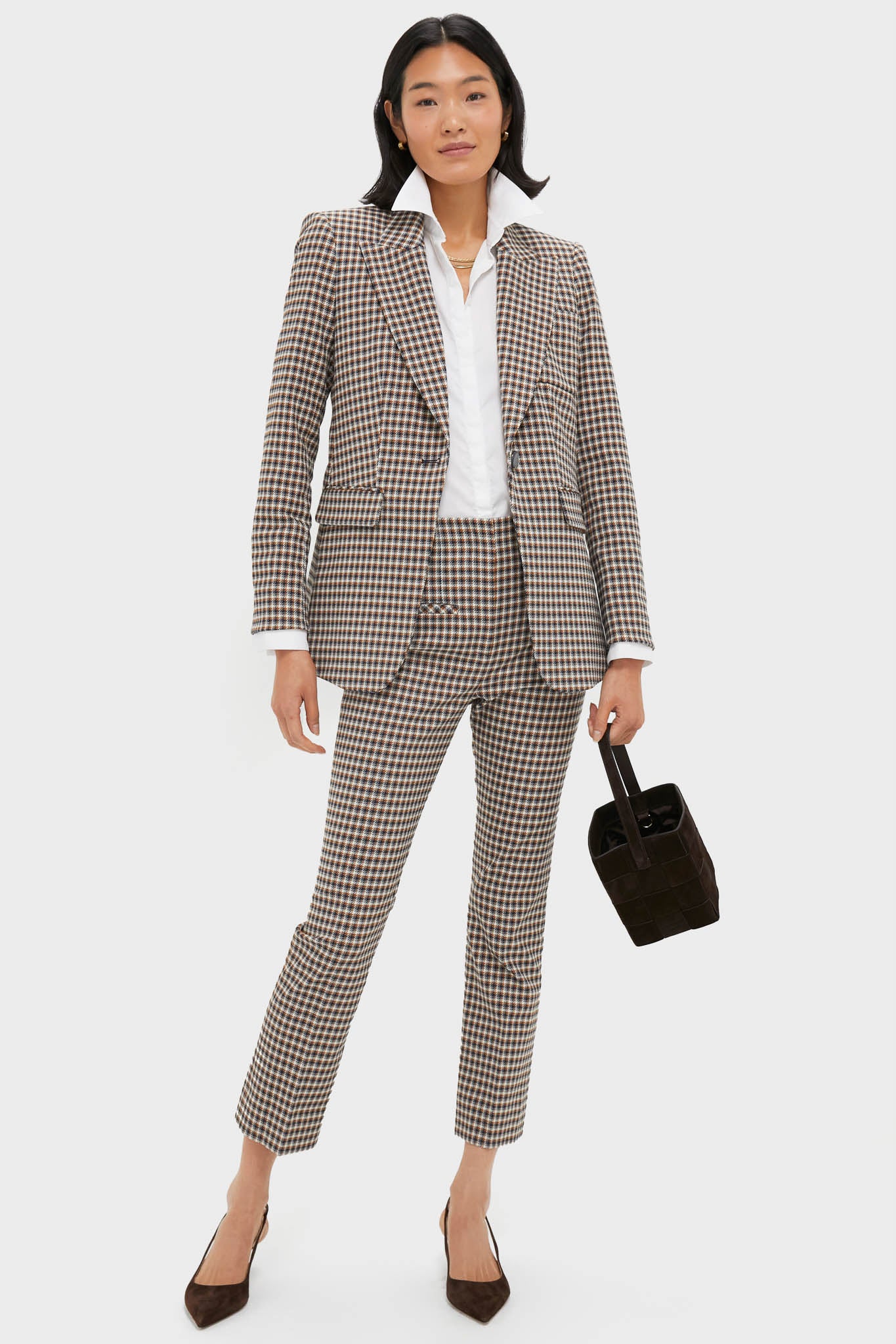 Navy Multi Kean Pant with Welt Pockets | Veronica Beard