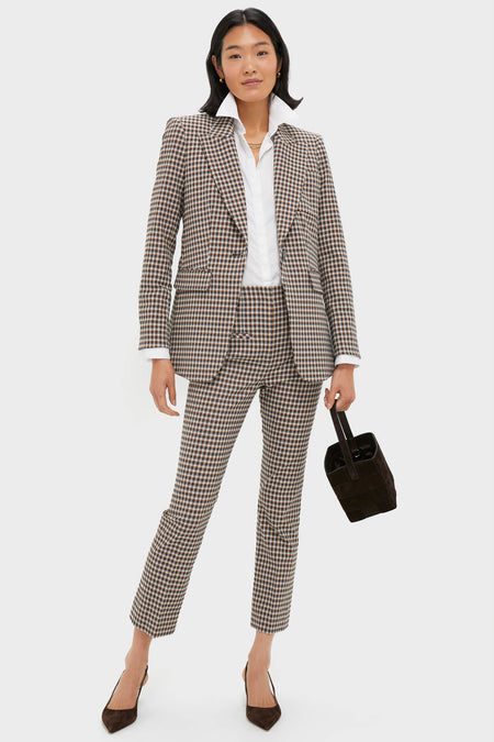 Navy Multi Kean Pant with Welt Pockets