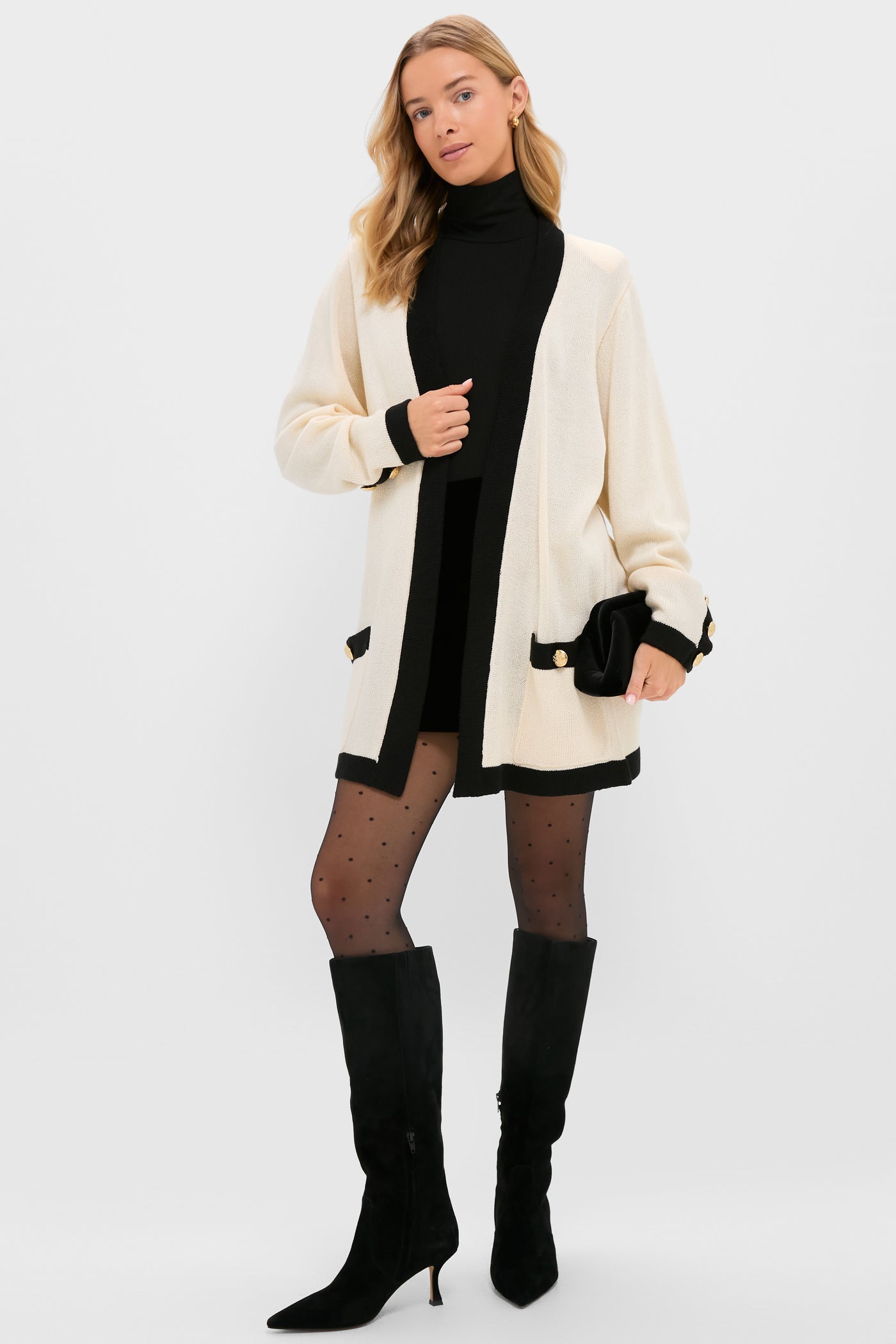 Cream and Black Georgie Sweater