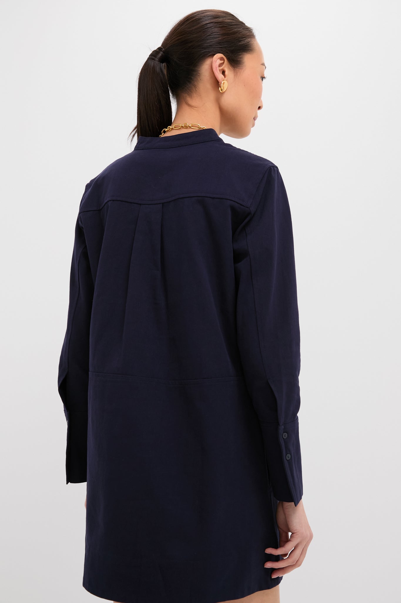 Navy Twill Denim Rohan Shirt Dress