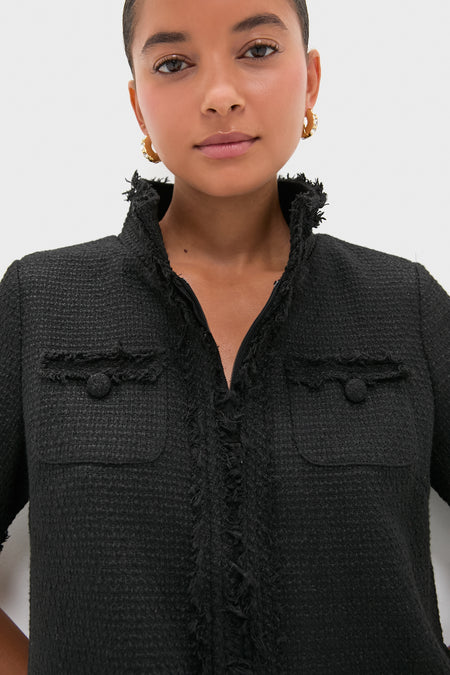 Black Tweed Ophelia Dress