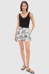 Black & Ivory Floral Hallie Shorts