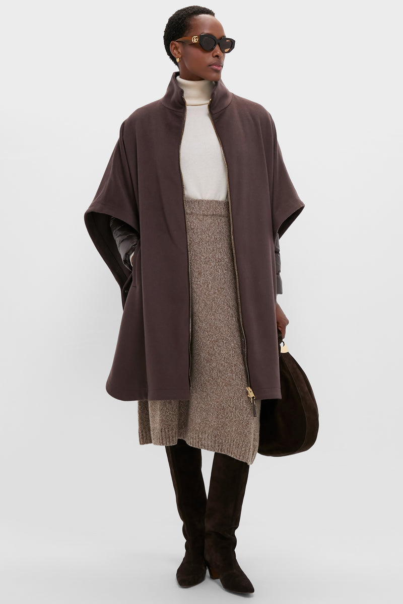 Fondente Luxury Wool and Nylon Ultralight Oversized Coat