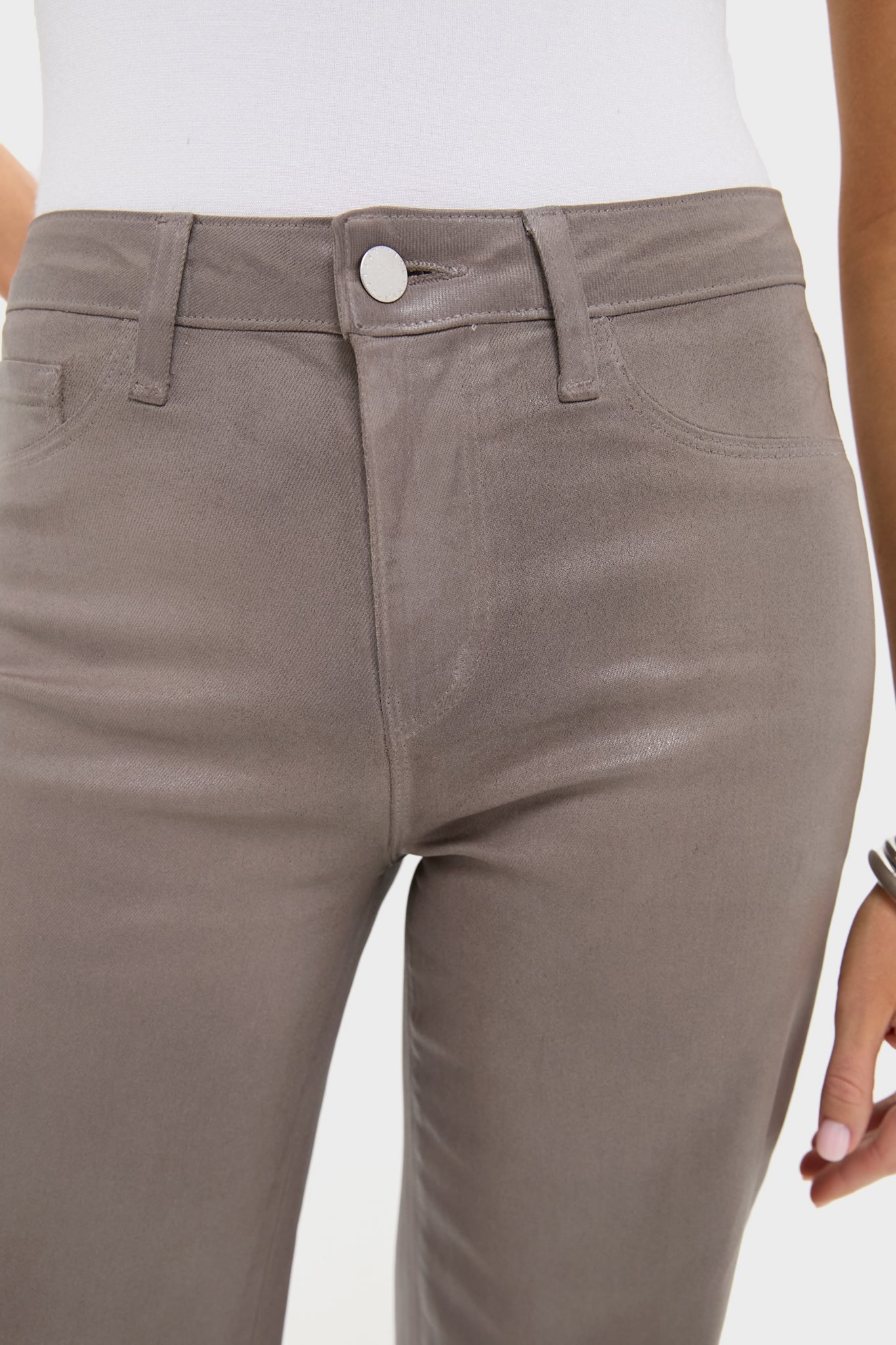 Driftwood Clayton Coated High Rise Wide Leg