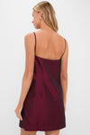 Burgundy Noche de Ti Embellished Mini Dress
