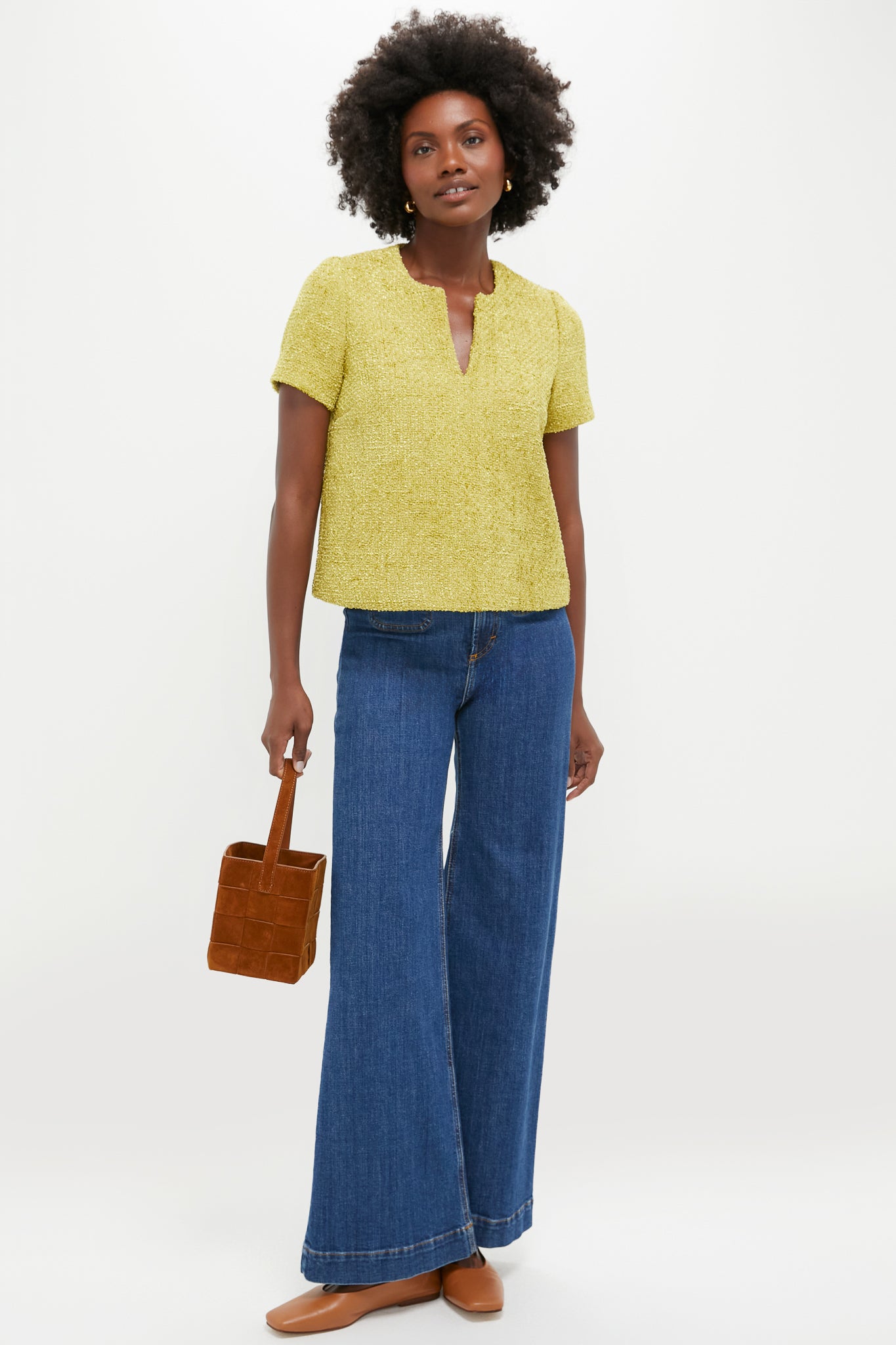 Citron Tweed Maebe Blouse | Hyacinth House