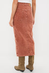 Rust Odalie Corduroy Skirt