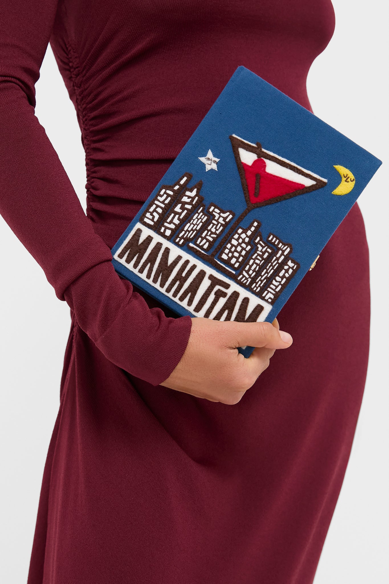 Indigo Latim Manhattan Cocktail Book Clutch