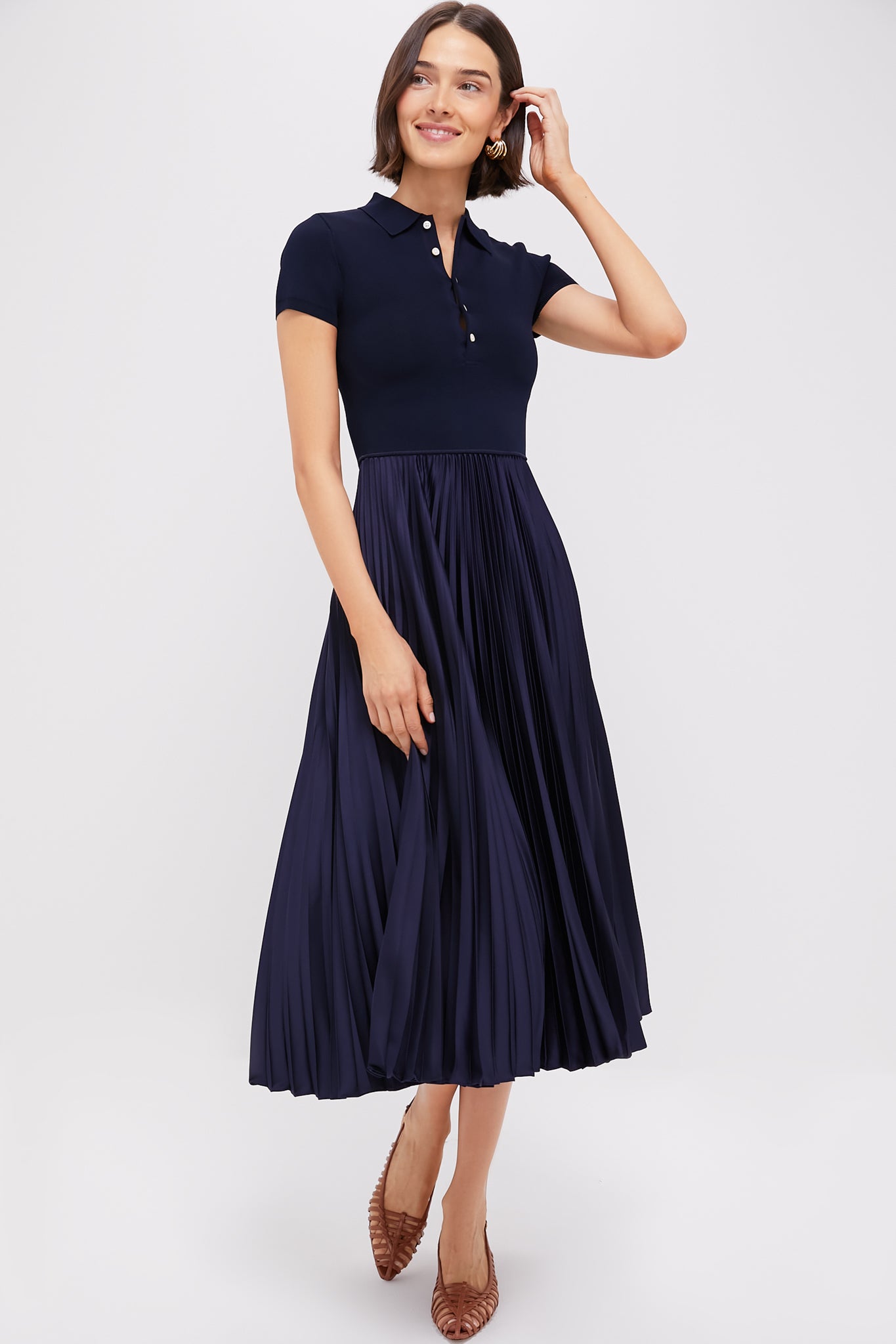 Hunter Navy Short Sleeve Day Dress Hunter Navy Short Sleeve Day Dress