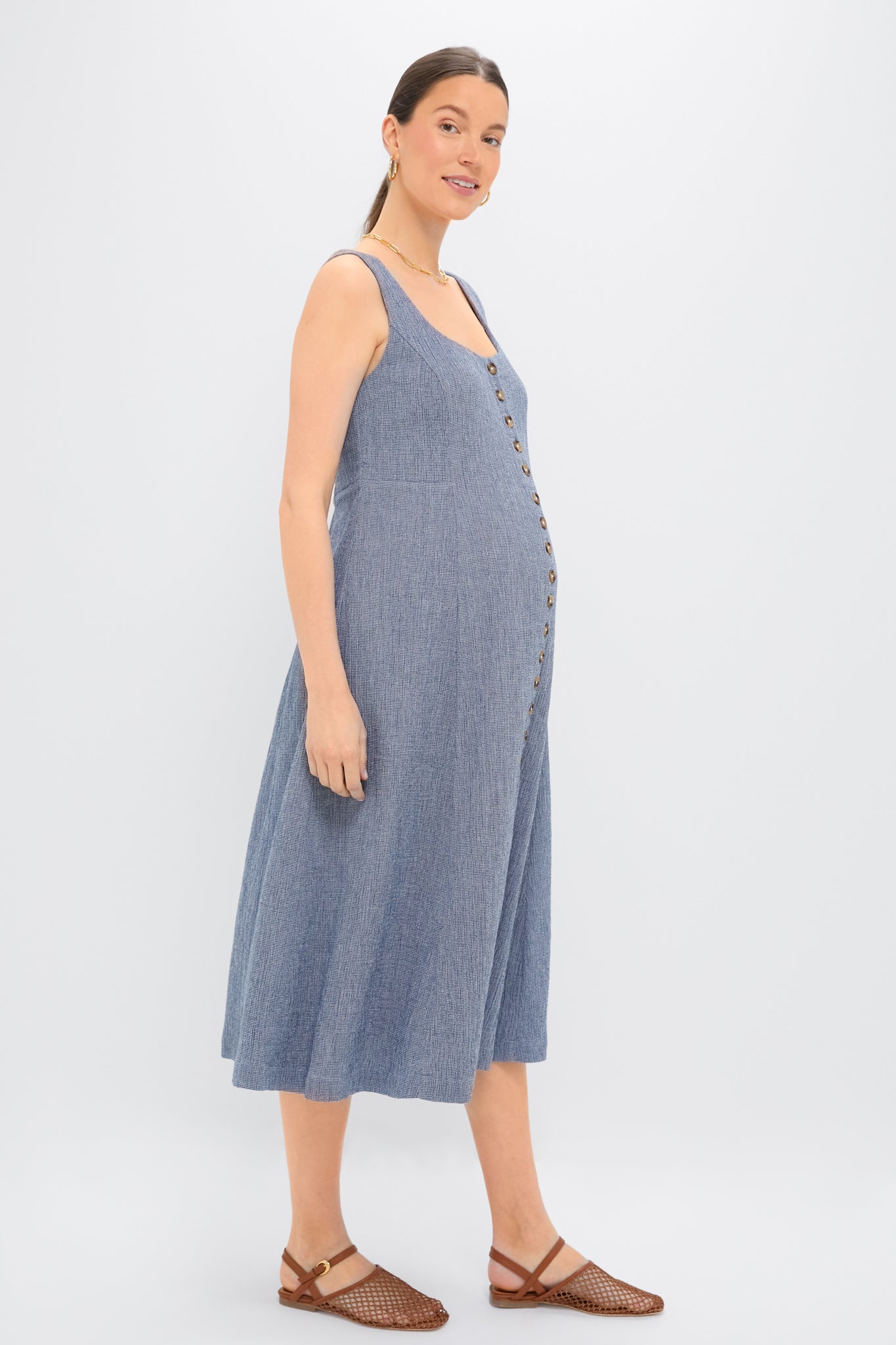 Navy and White Felicity Dress