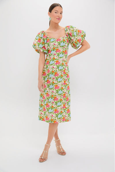 slim fit dress slacks Multi Green Begonia Floral Louisa Maxi Dress main image 0
