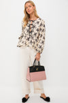 Louis Vuitton Magnolia Pink and Black Pebbled Calf Leather City Steamer MM