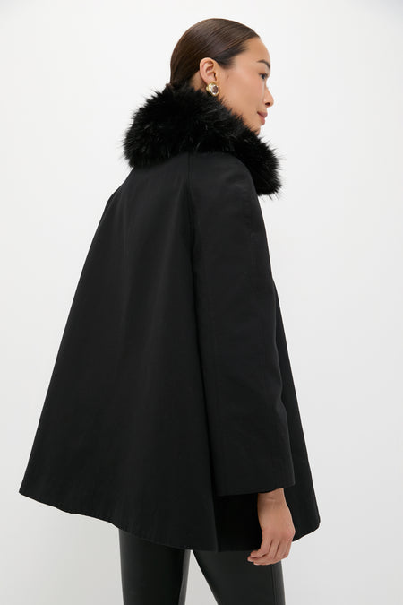 Fur Collar Cecile Swing Cape