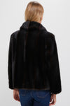 Brown Fur Cropped Carmella Coat