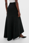 Black Synan Birdseye Suiting Maxi Skirt