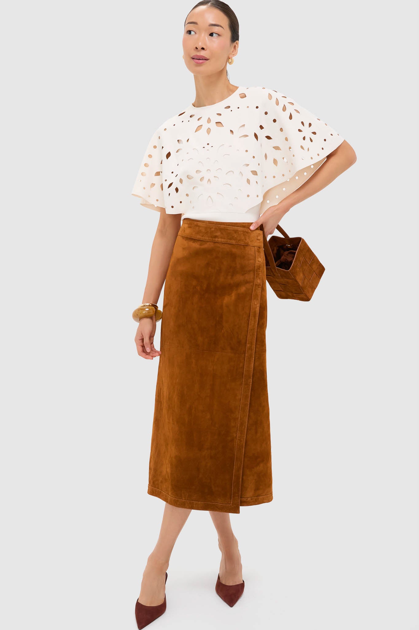 Cowrie Josie Cape Sleeve Knit Top