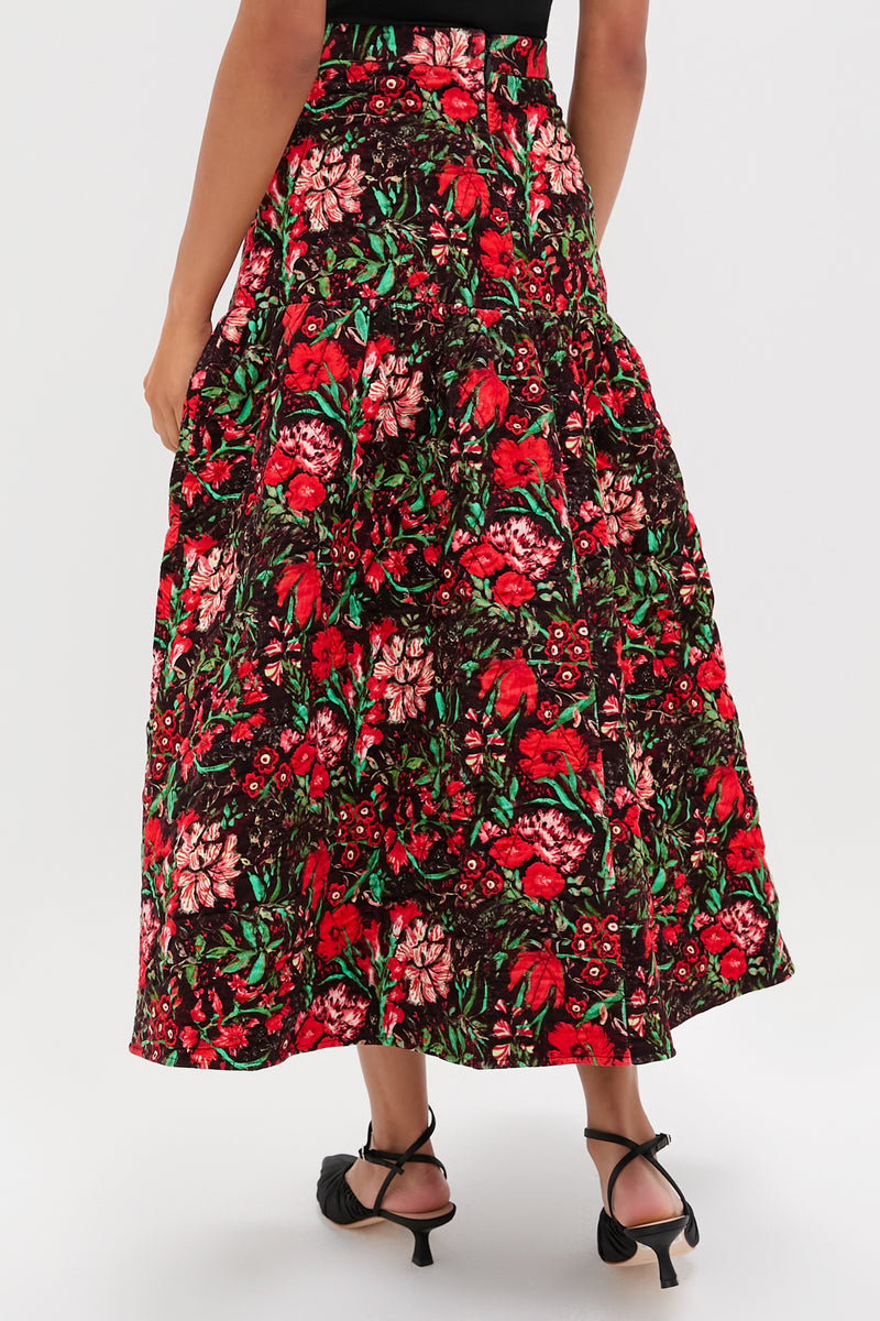 Holiday Floral Remy Skirt