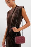 Burgundy Haven Woven Clutch