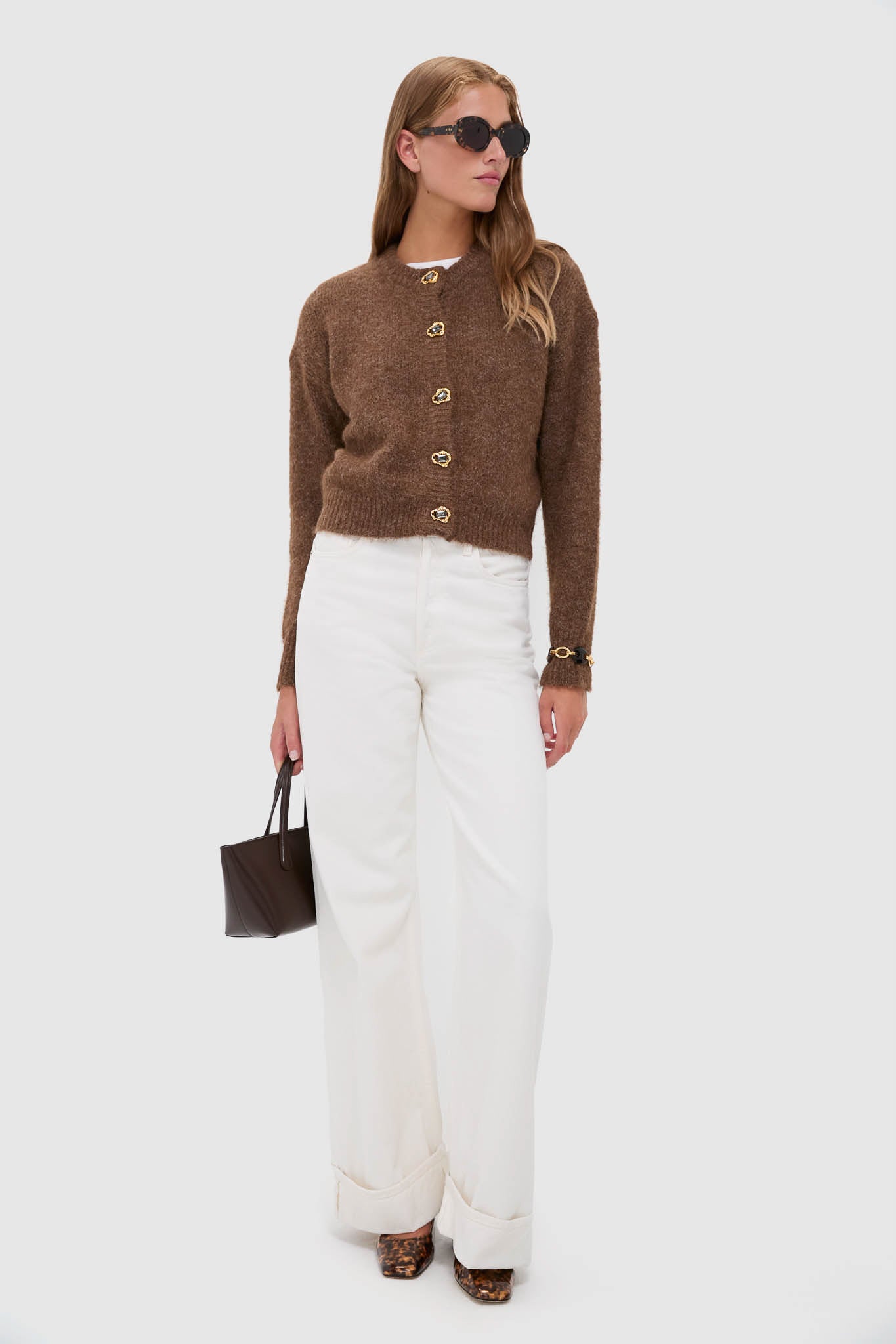 Tortoise and Gold Chain Bracelet