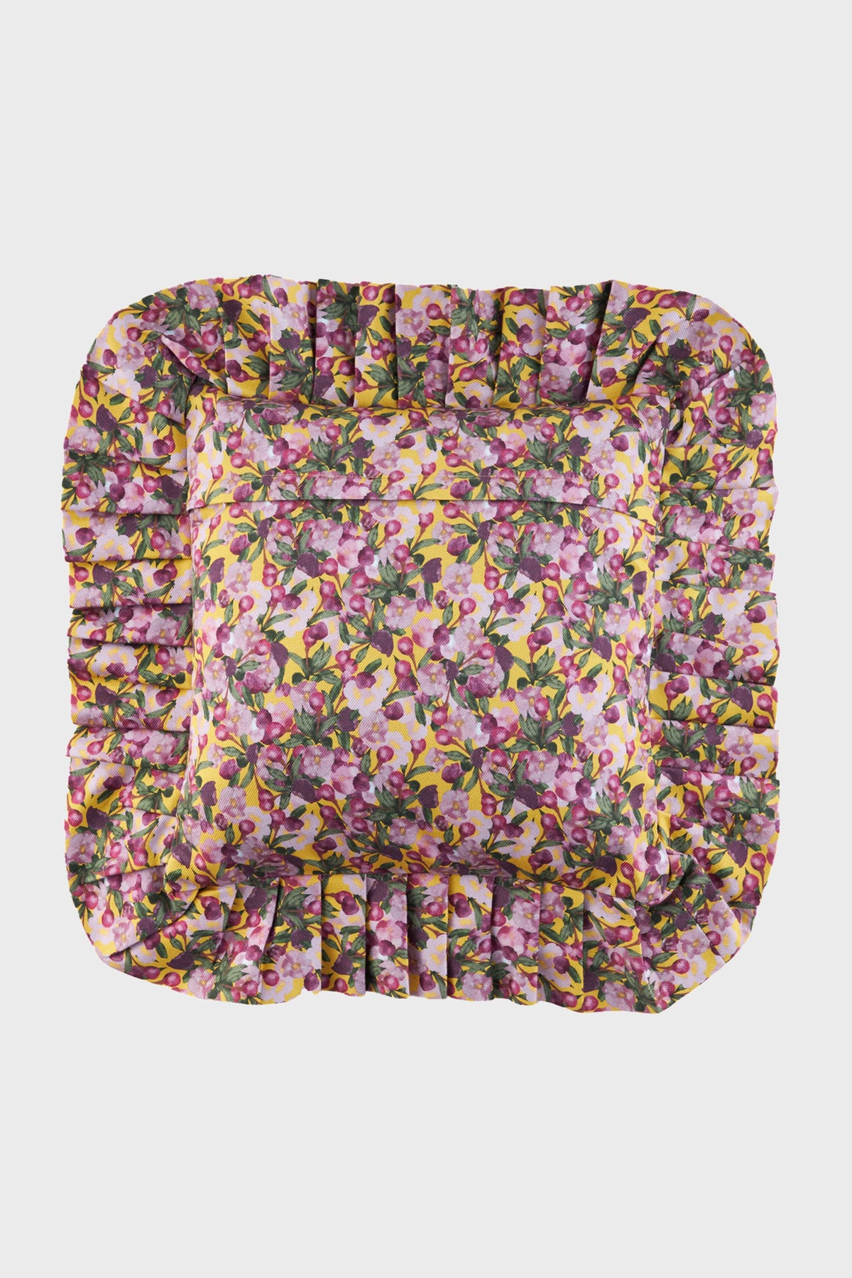 Yellow Romance is Dead Ruffled Pillow Cover