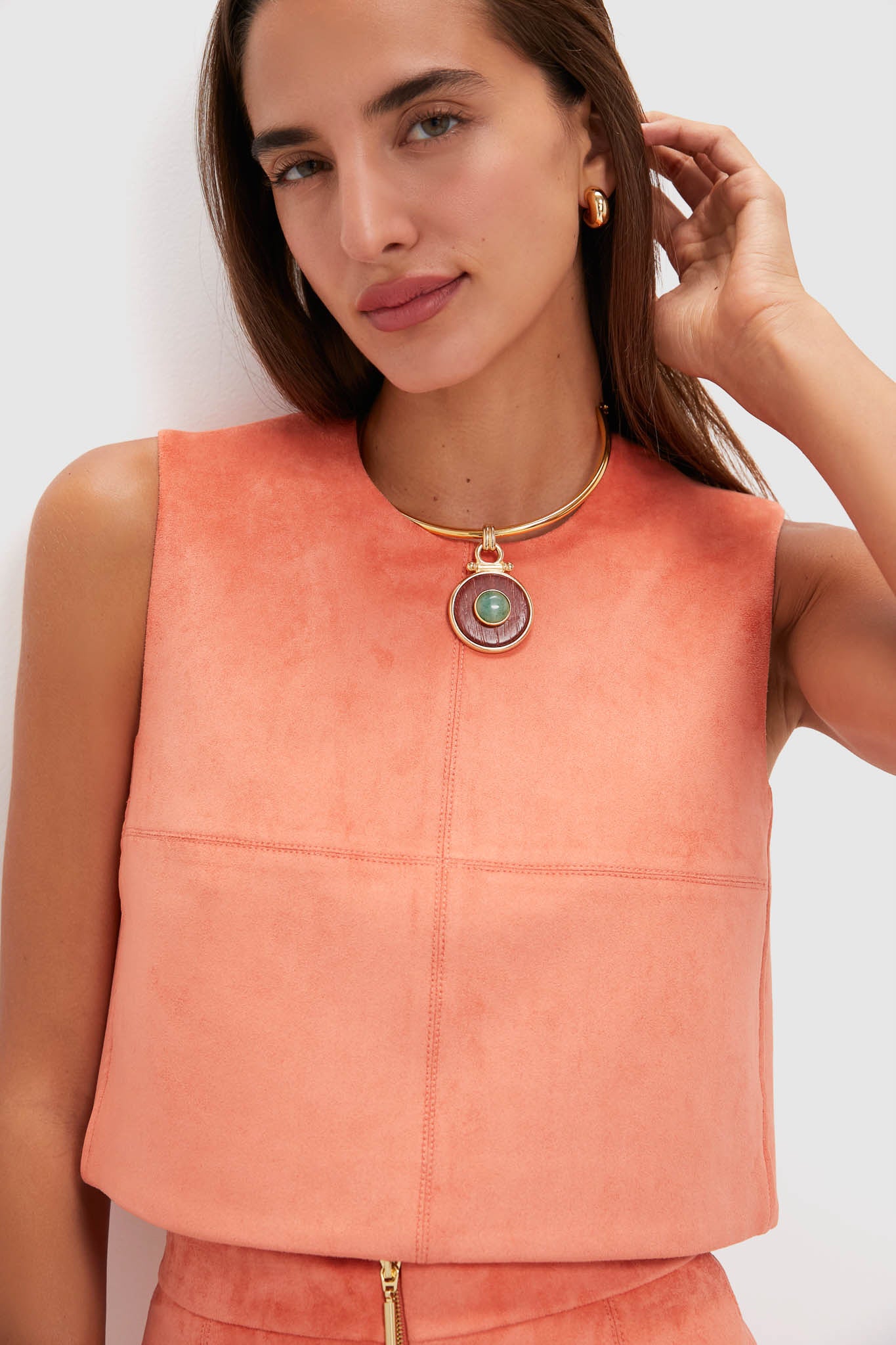 Amber Suede Marni Top