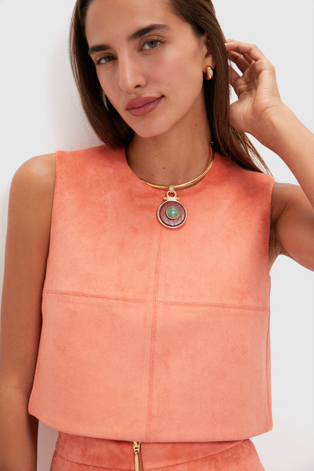 Amber Suede Marni Top