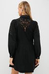 Black Marta Long Sleeve Mini Dress