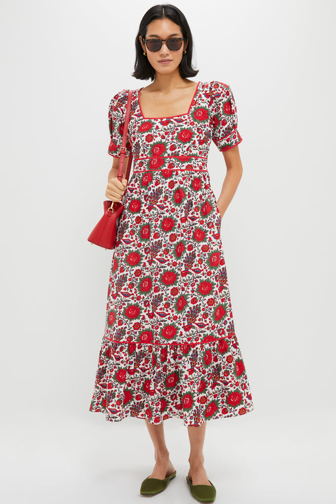 Peony Bird Evelyn Dress
