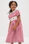 Candy Cane Stripe Smocked Dress