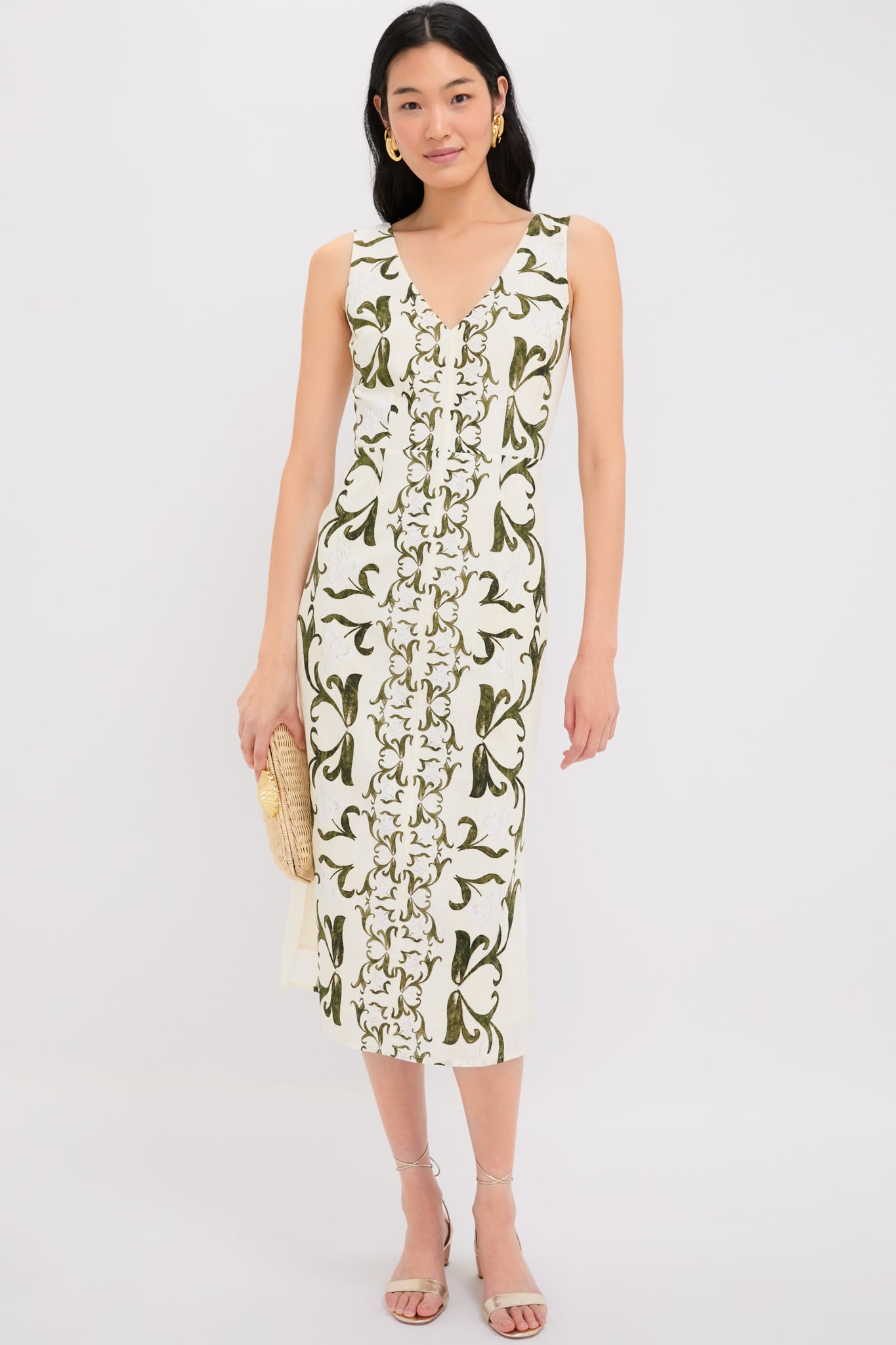 Green Detail Asher Midi Dress | Anna Cate