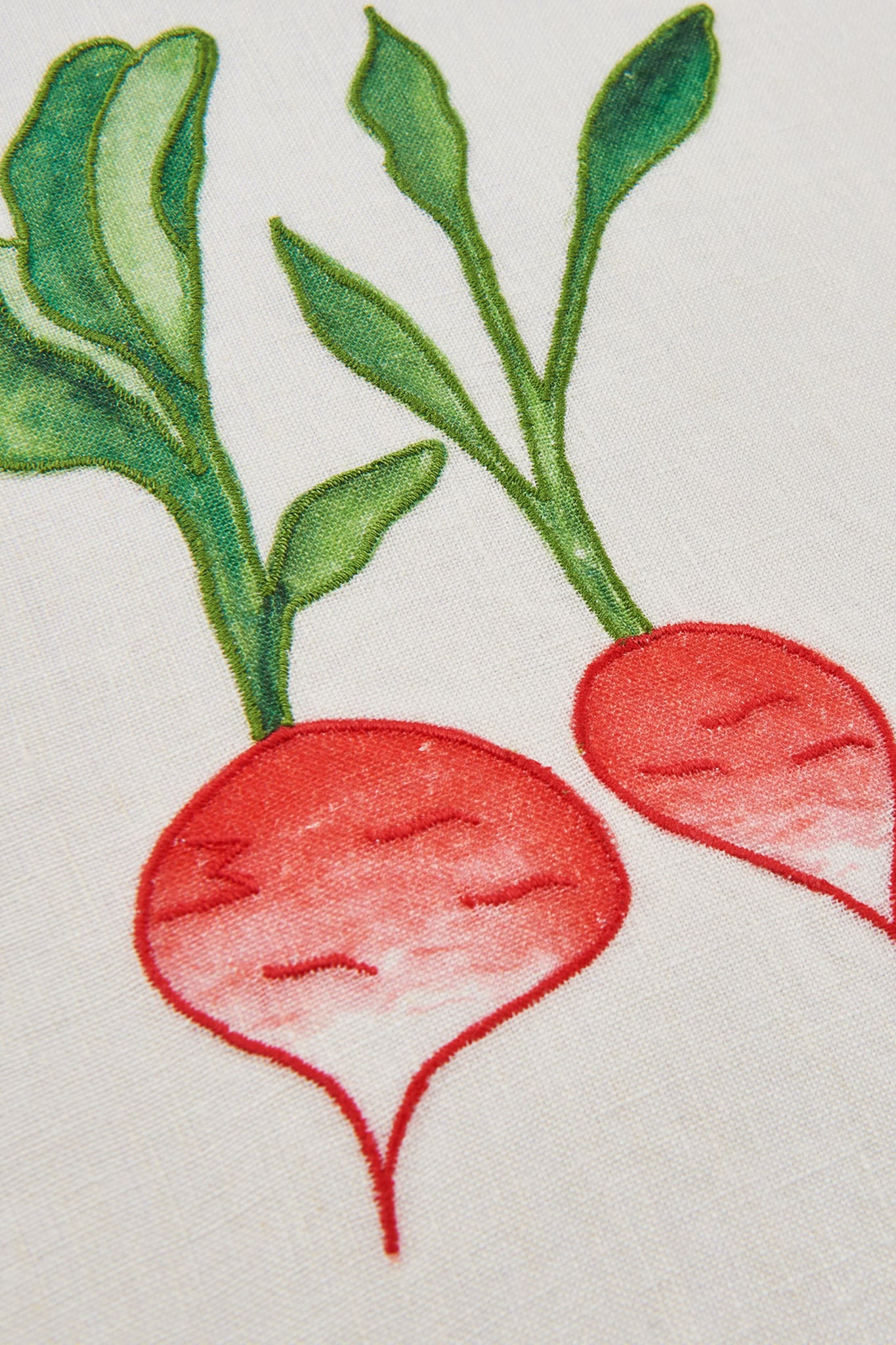 Vegetables Linen Embroidered Napkins