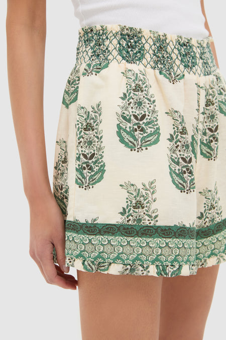 Jade Terrace Cotton Linen Clemence Shorts