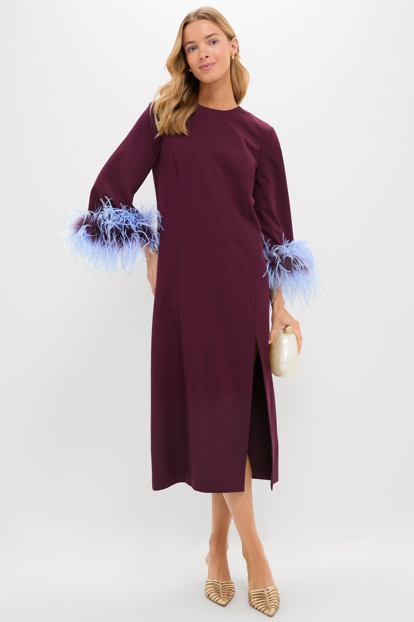 Winetasting Feather Eleanor Dress