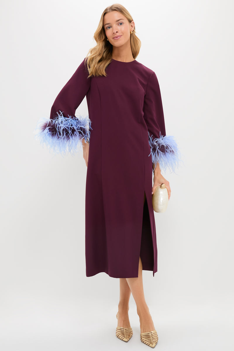 Winetasting Feather Eleanor Dress