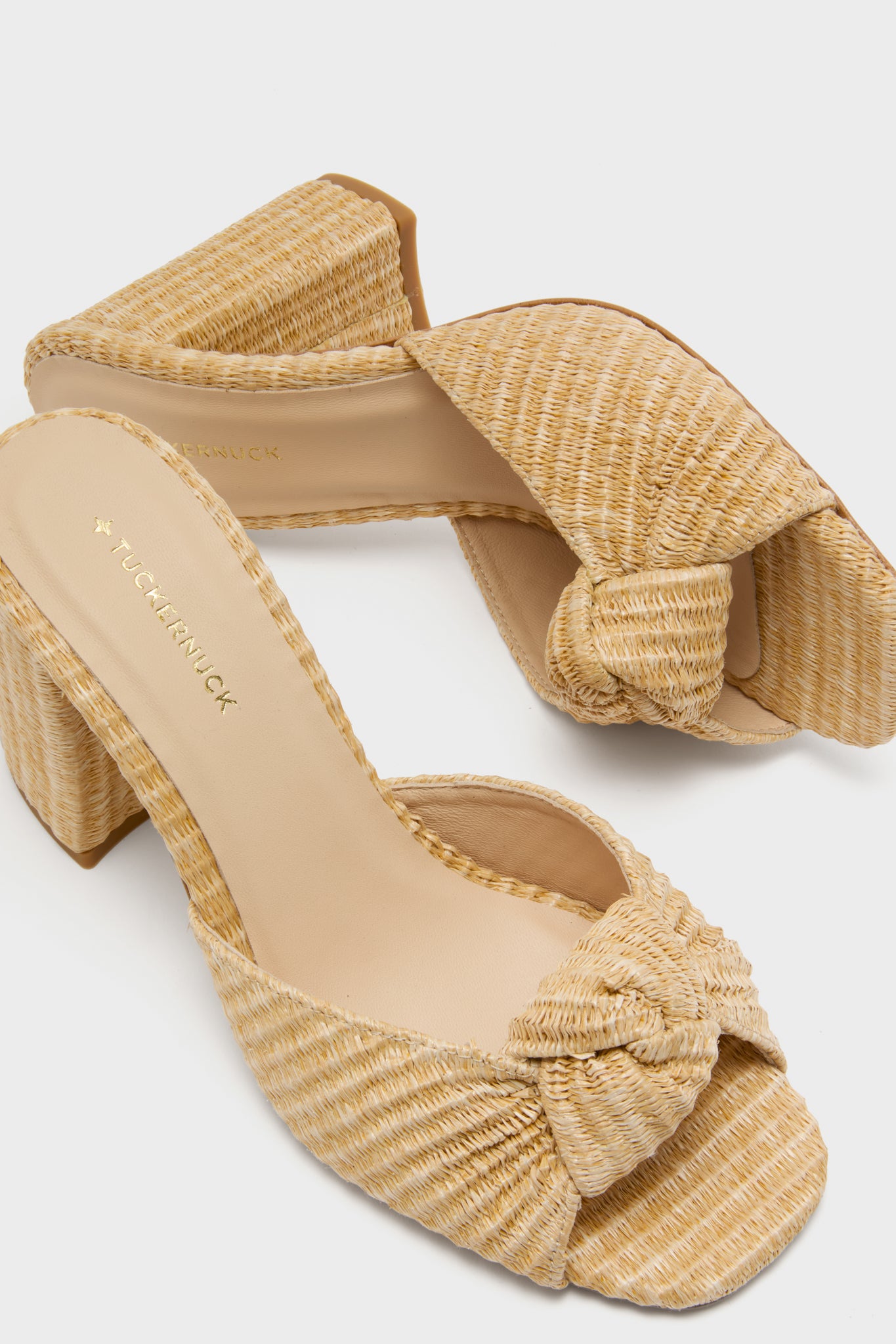 Natural Raffia Blake Heels
