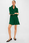 Hunter Green Crepe Callahan Dress